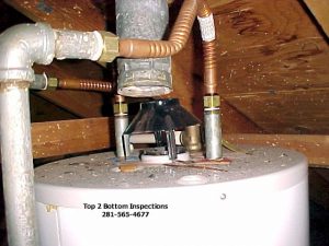 Detached water heater vent stack – pre purchase home inspection